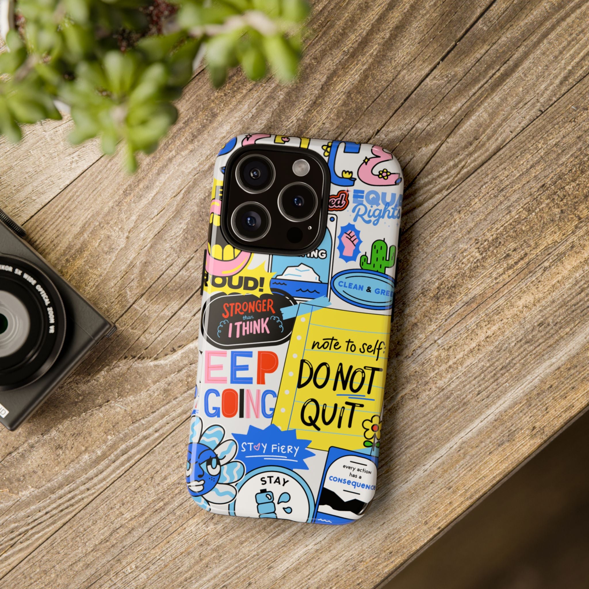 Optimist's Collage Phone Case — Colorful Positive Aesthetic