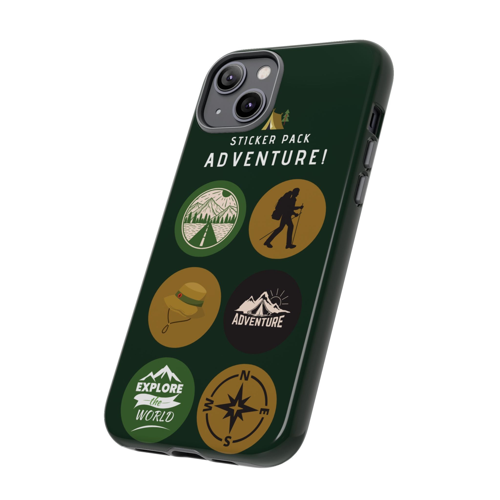 Adventure Hiking Phone Case — Outdoor Sticker Design