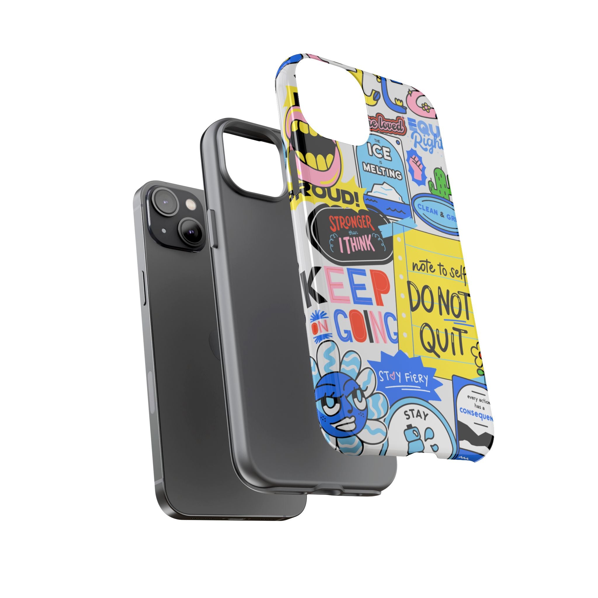 Optimist's Collage Phone Case — Colorful Positive Aesthetic