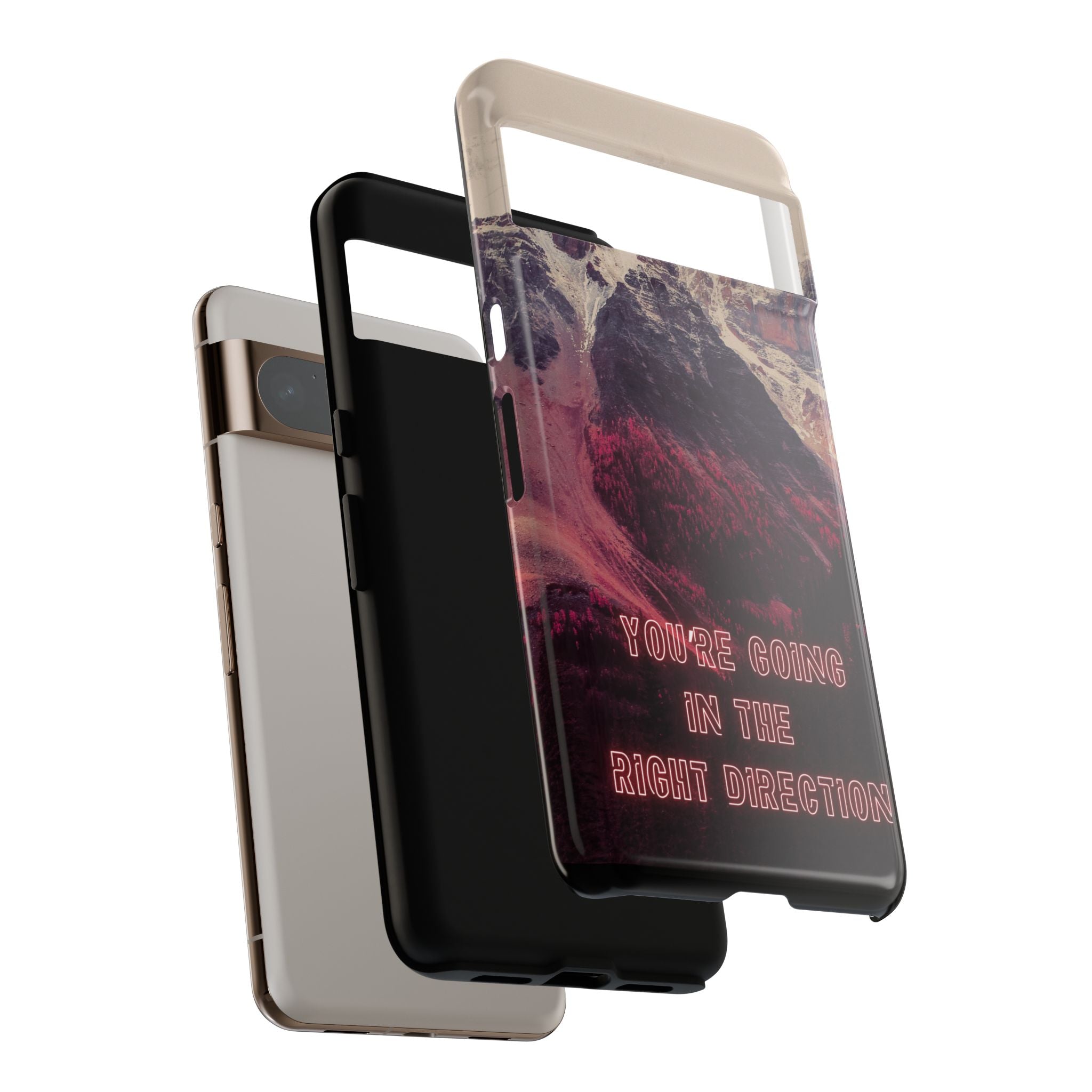 PEAK Motivational Phone Case — Word Art Minimal Design