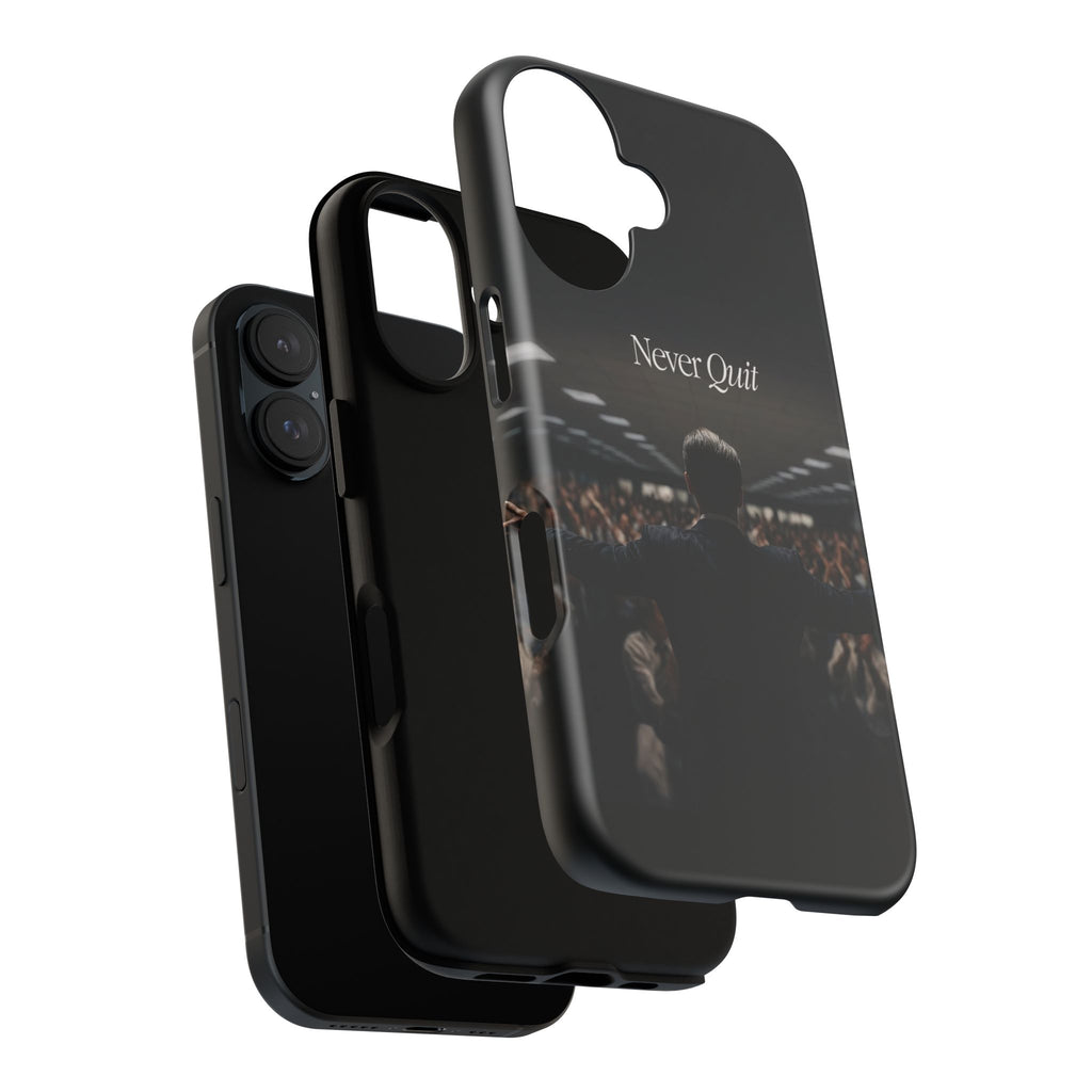 Never Quit Phone Case — Leader Crowd Dark Inspirational