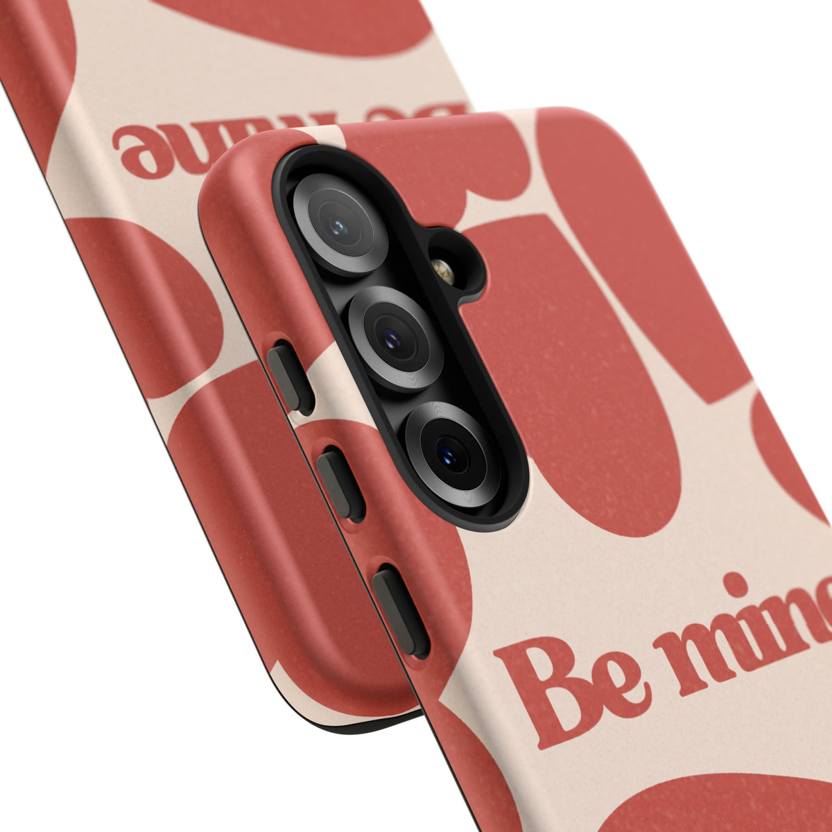 Be Mine Phone Case — Retro Hearts Terracotta Cream Romantic