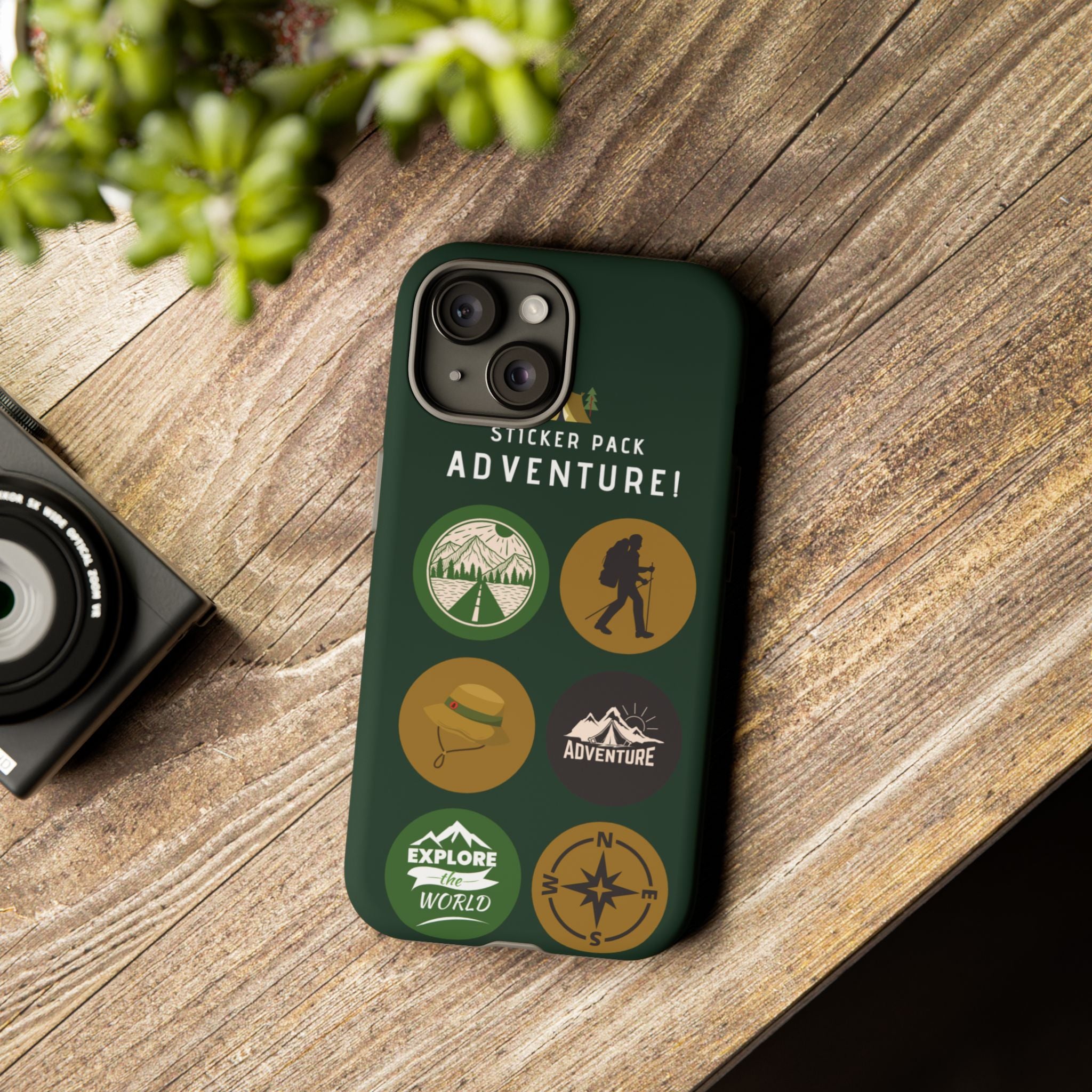 Adventure Hiking Phone Case — Outdoor Sticker Design