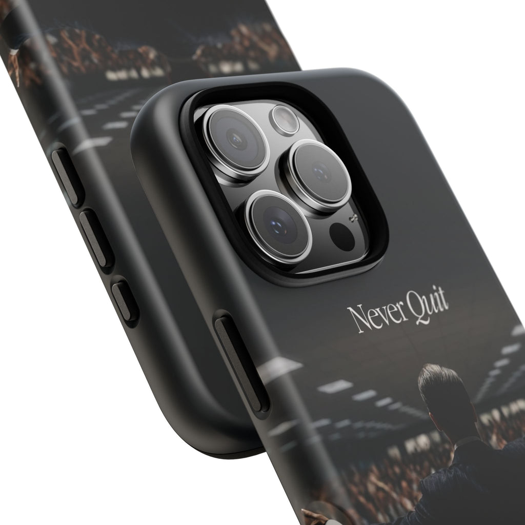 Never Quit Phone Case — Leader Crowd Dark Inspirational
