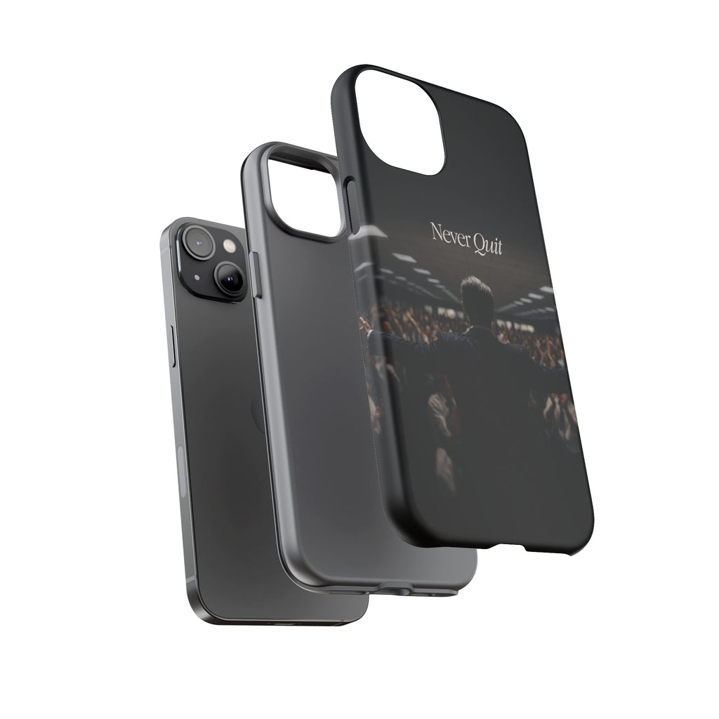 Never Quit Phone Case — Leader Crowd Dark Inspirational