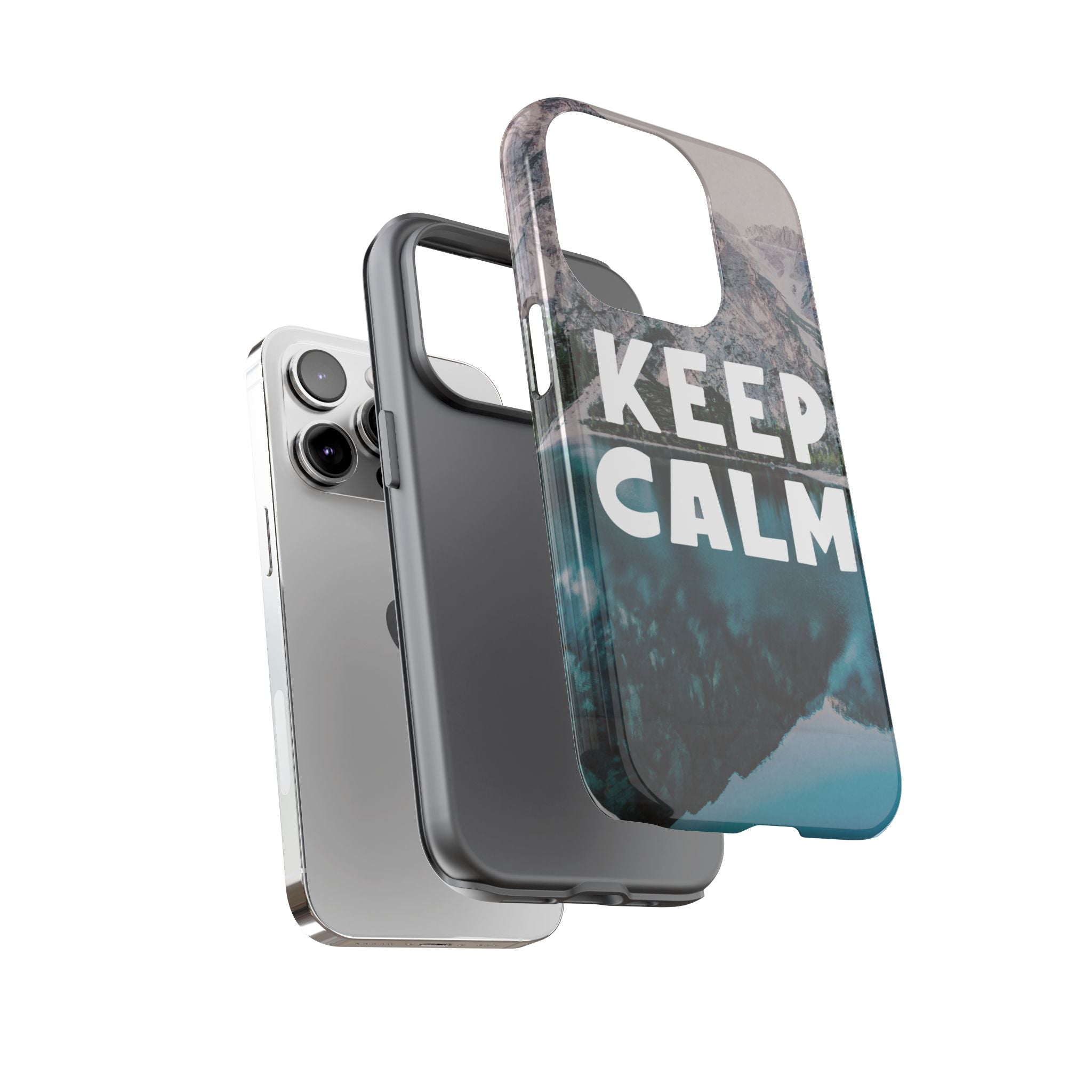 Keep Calm Phone Case — Minimalist Word Art Cover