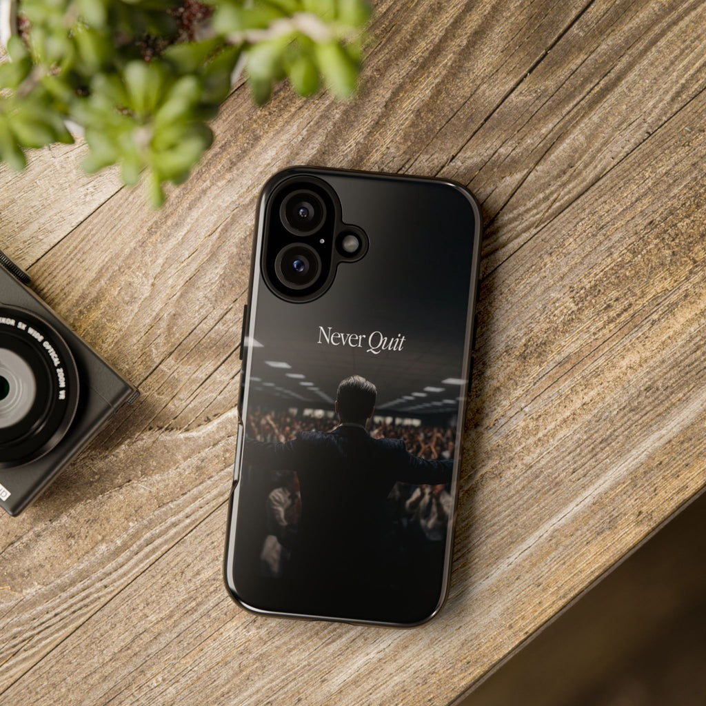 Never Quit Phone Case — Leader Crowd Dark Inspirational