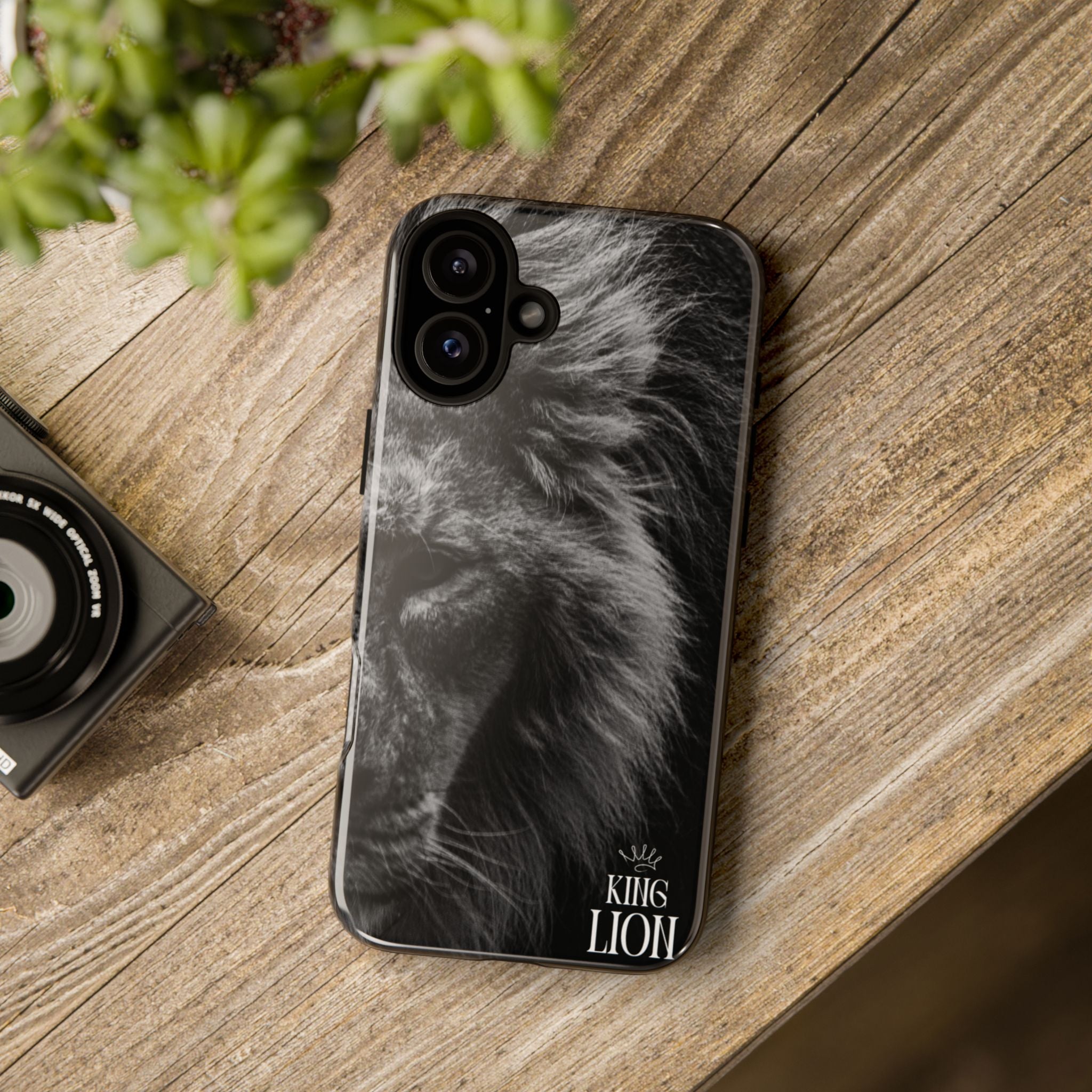 King Lion Phone Case — Majestic Wildlife Aesthetic Cover