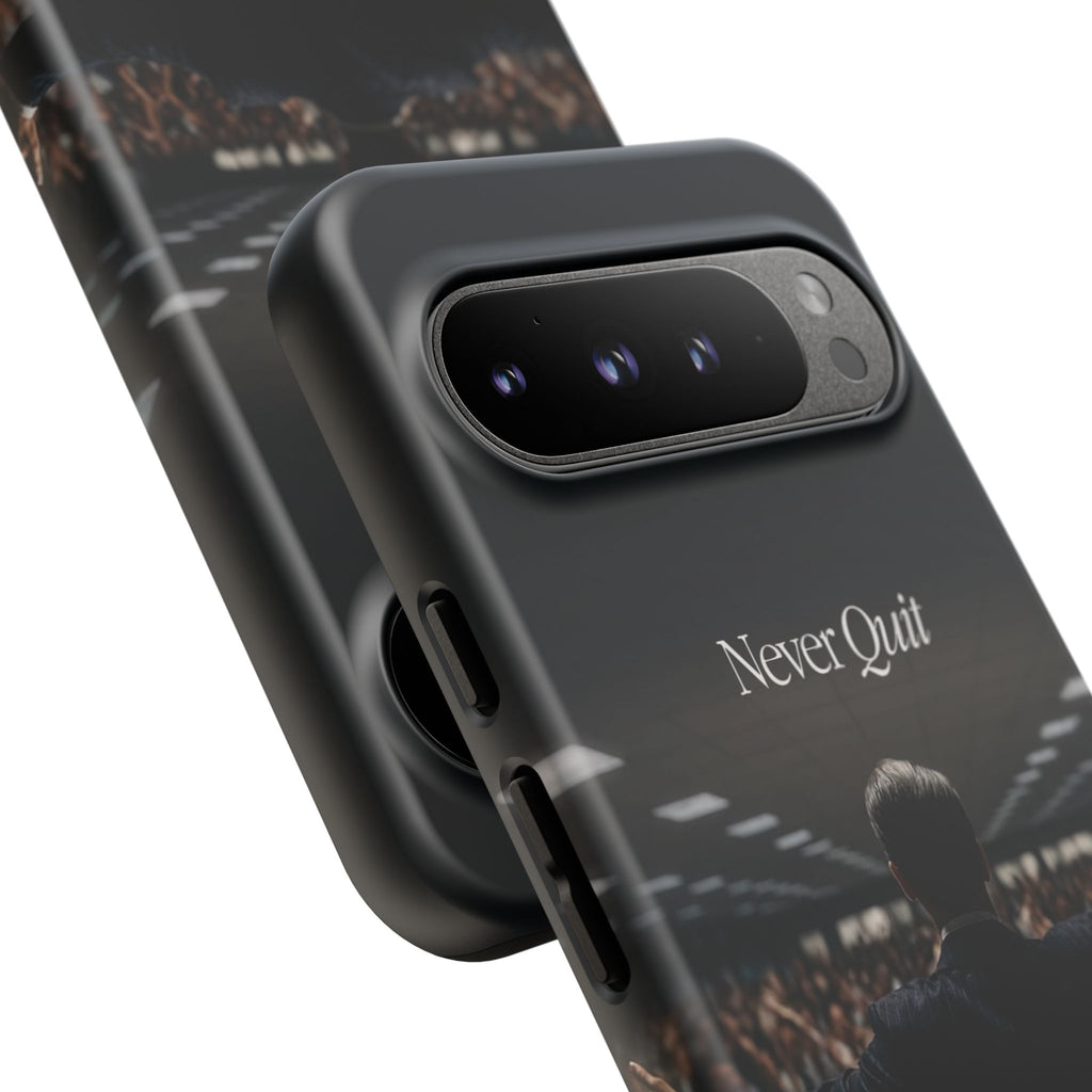 Never Quit Phone Case — Leader Crowd Dark Inspirational