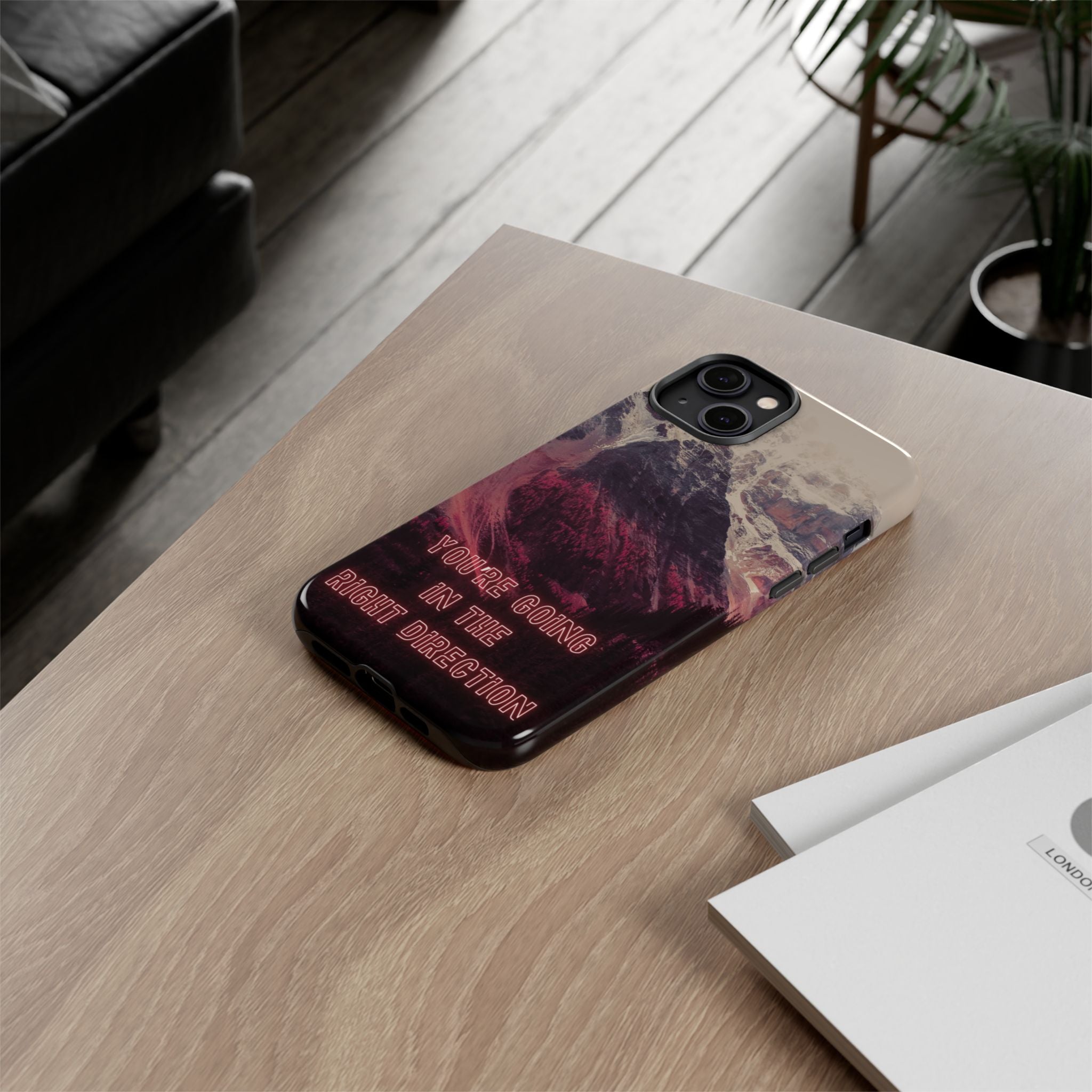 PEAK Motivational Phone Case — Word Art Minimal Design