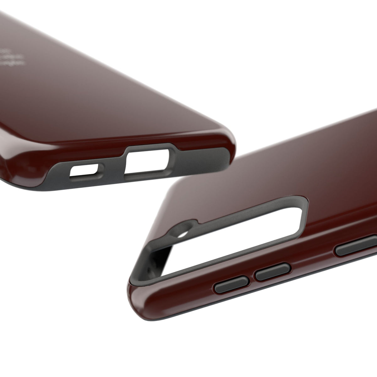 No Time For Fake People Phone Case — Deep Burgundy Minimal