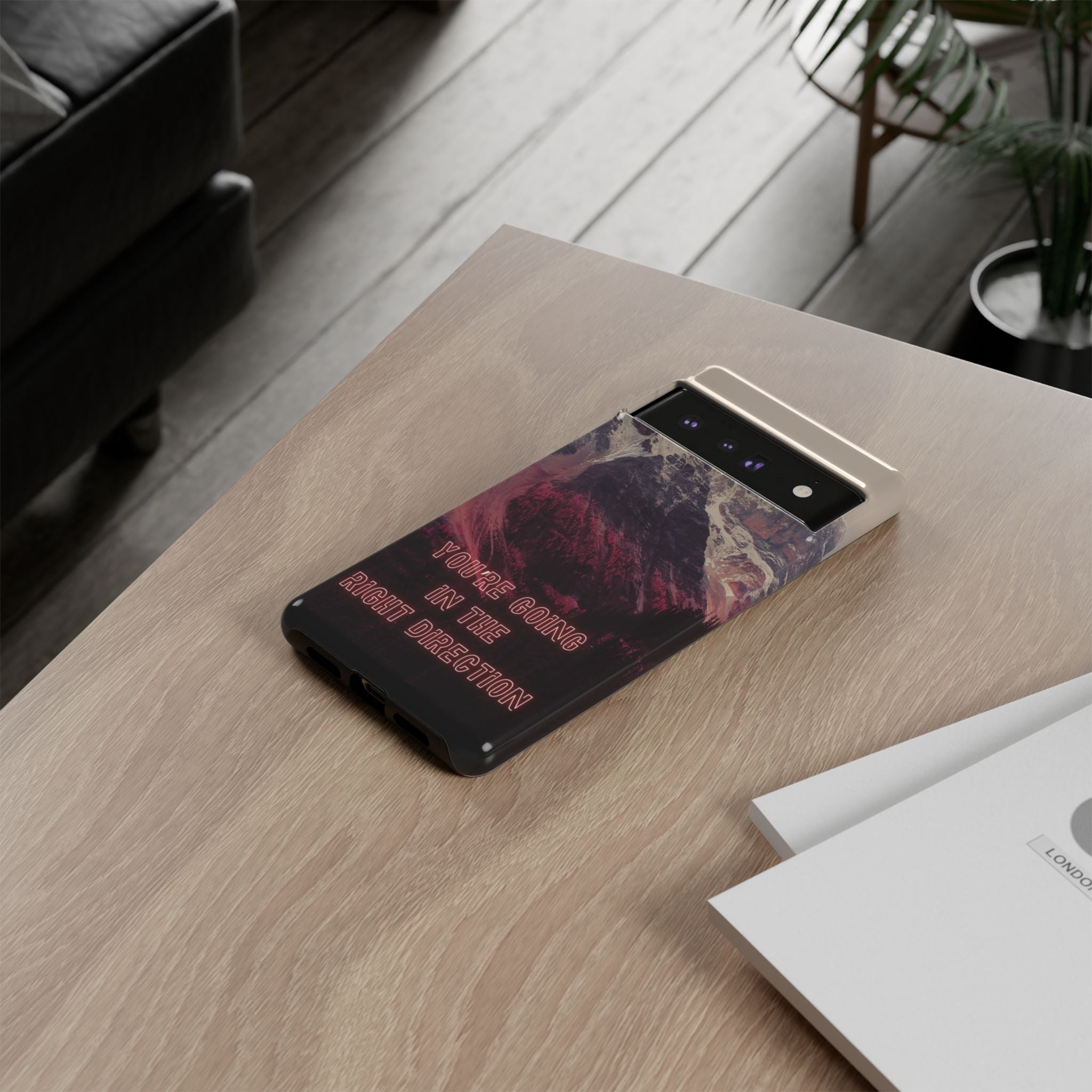 PEAK Motivational Phone Case — Word Art Minimal Design