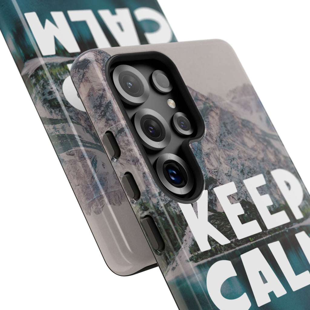 Keep Calm Phone Case — Minimalist Word Art Cover