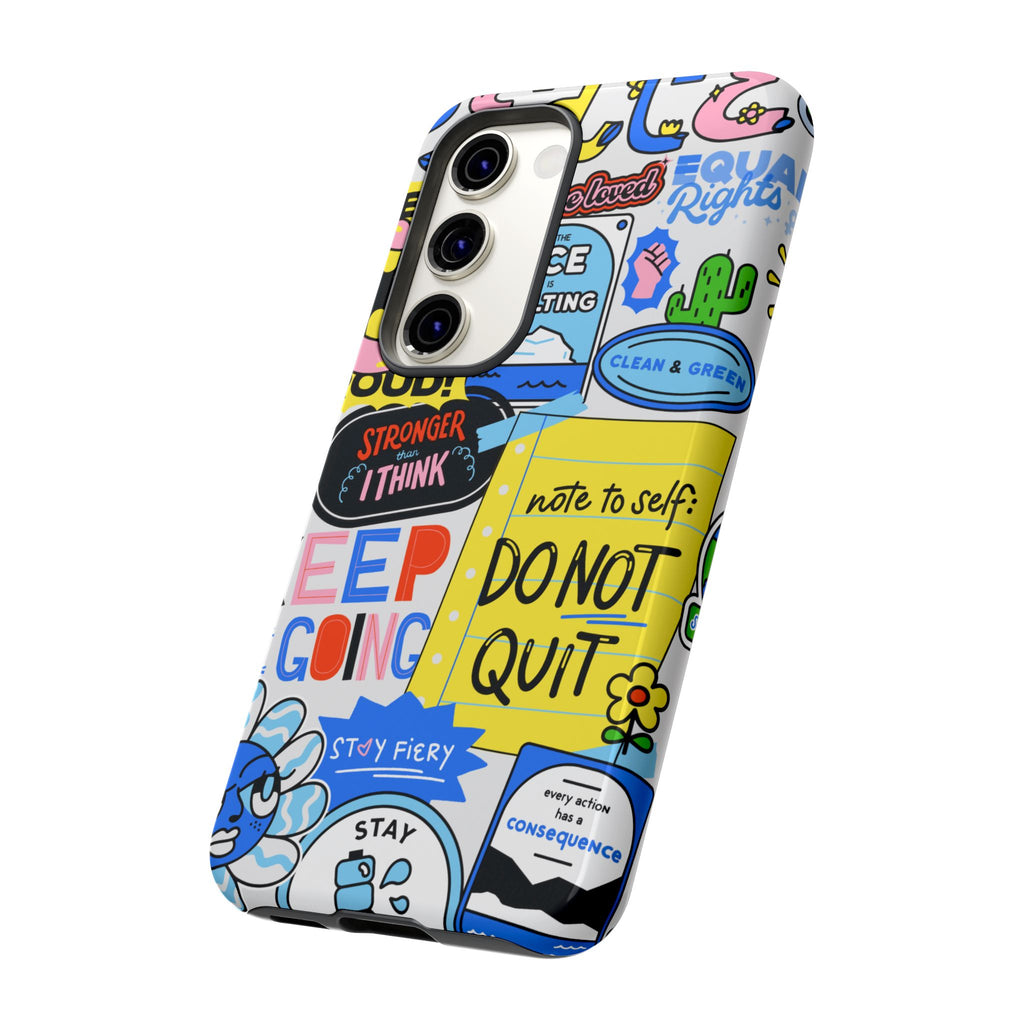Optimist's Collage Phone Case — Colorful Positive Aesthetic
