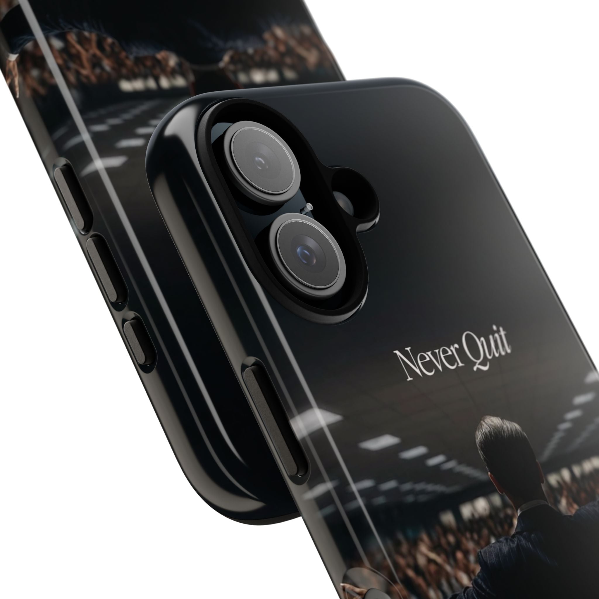 Never Quit Phone Case — Leader Crowd Dark Inspirational