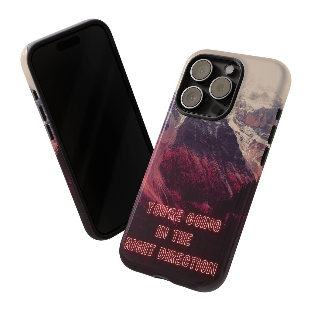 PEAK Motivational Phone Case — Word Art Minimal Design