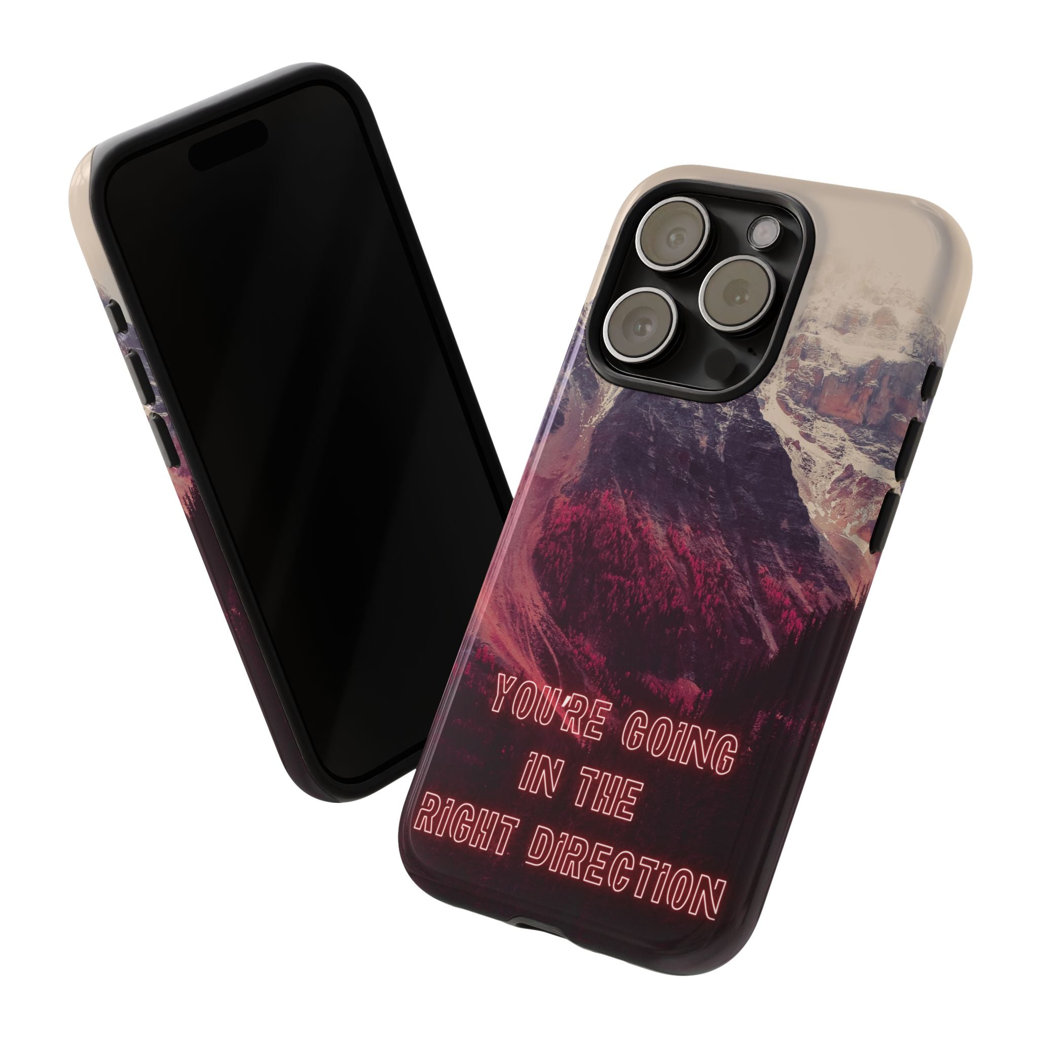 PEAK Motivational Phone Case — Word Art Minimal Design