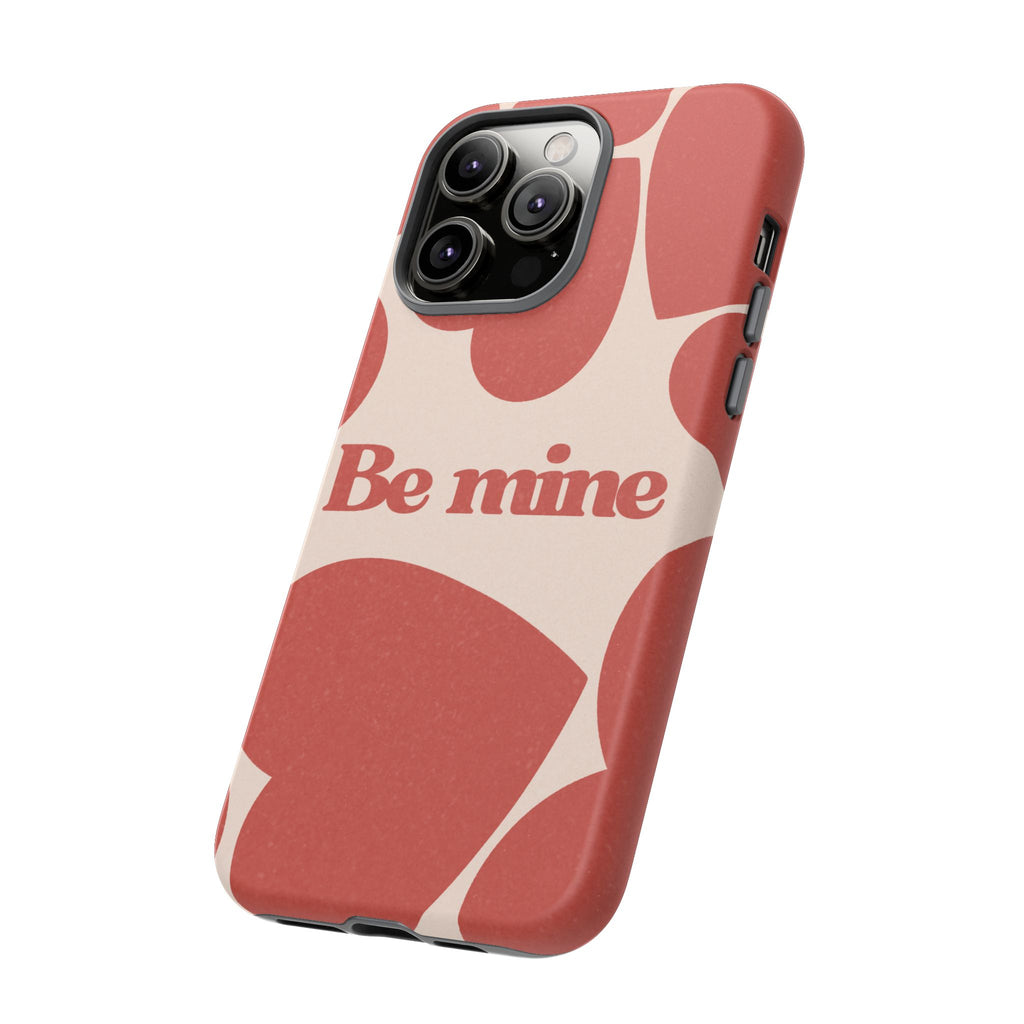 Be Mine Phone Case — Retro Hearts Terracotta Cream Romantic
