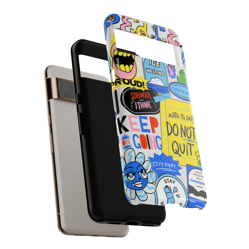 Optimist's Collage Phone Case — Colorful Positive Aesthetic