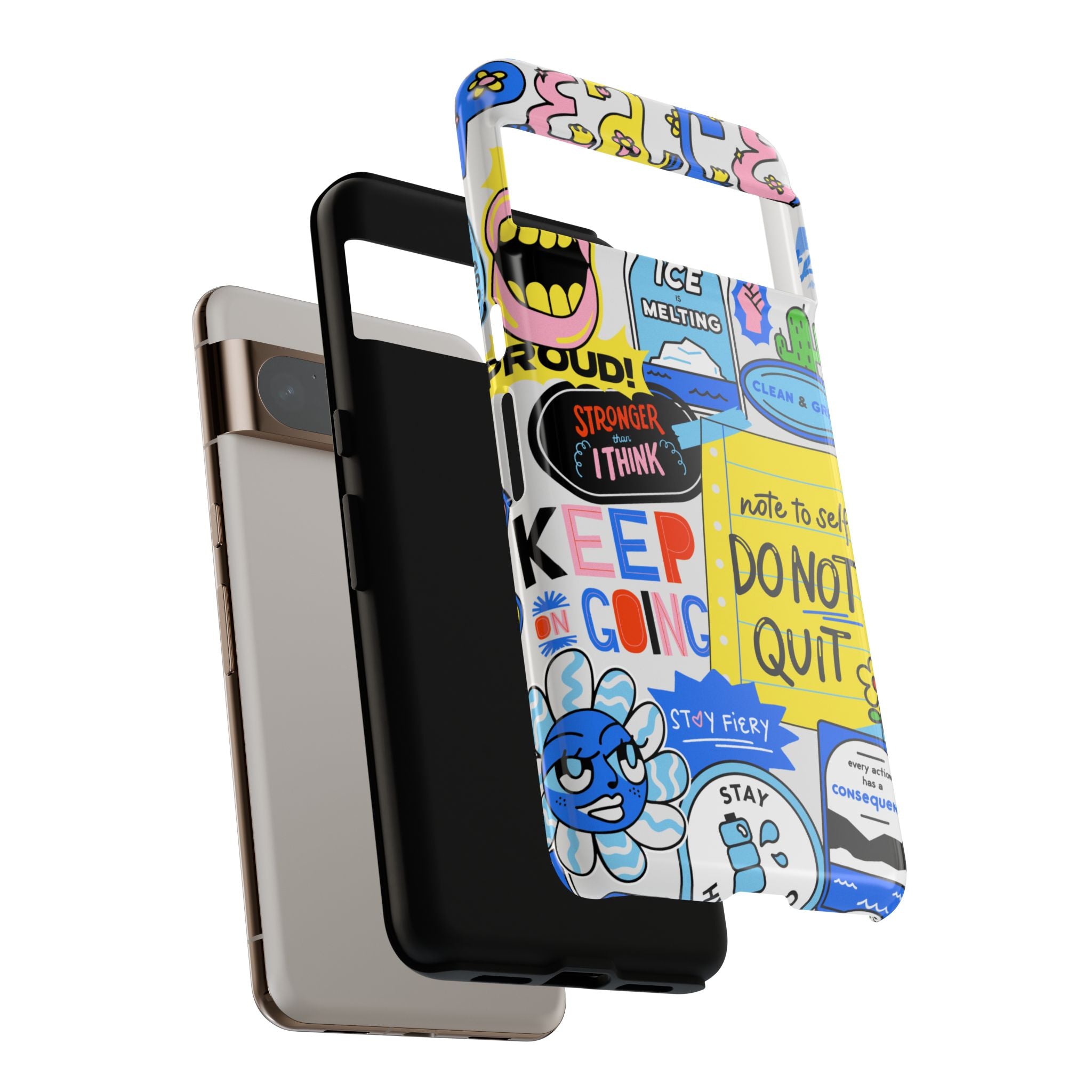 Optimist's Collage Phone Case — Colorful Positive Aesthetic