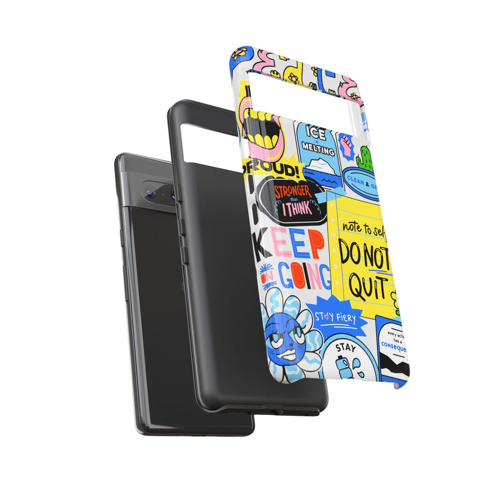 Optimist's Collage Phone Case — Colorful Positive Aesthetic