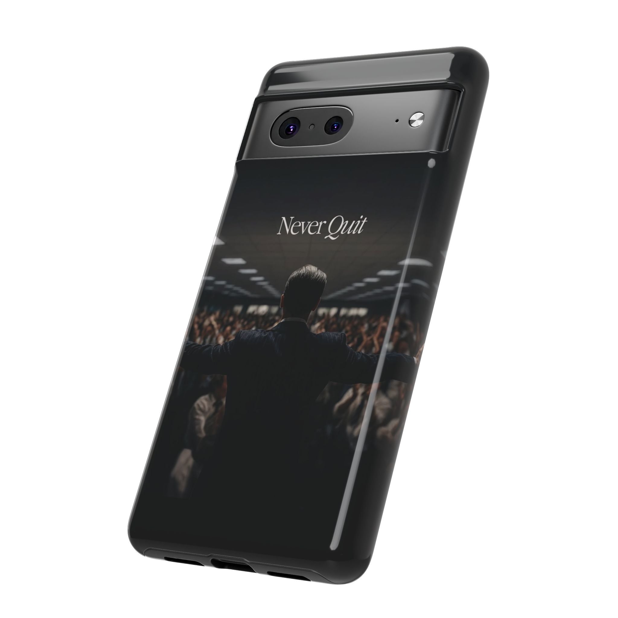 Never Quit Phone Case — Leader Crowd Dark Inspirational