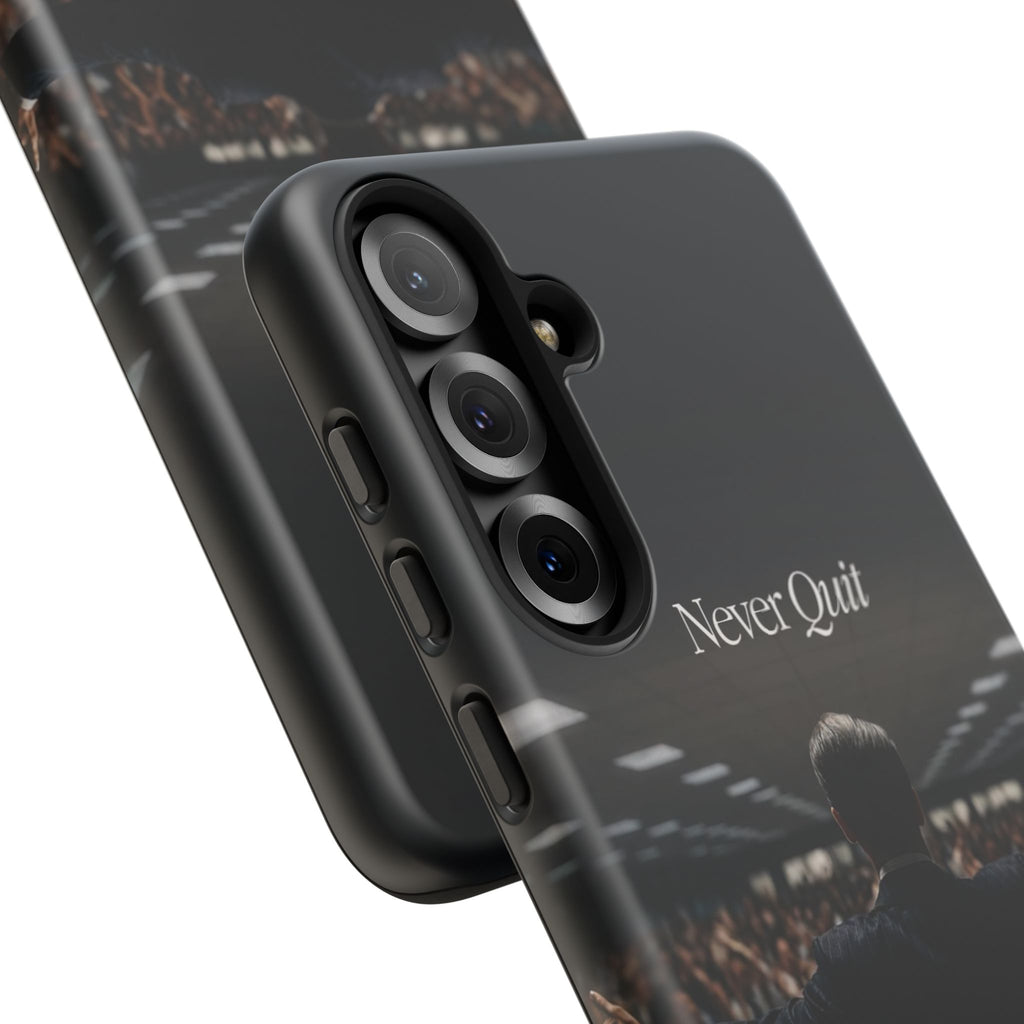 Never Quit Phone Case — Leader Crowd Dark Inspirational