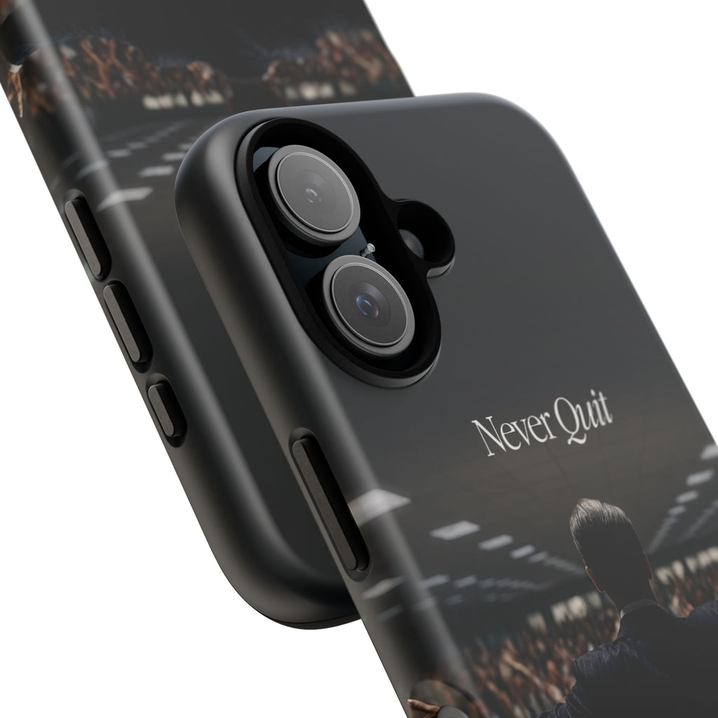 Never Quit Phone Case — Leader Crowd Dark Inspirational