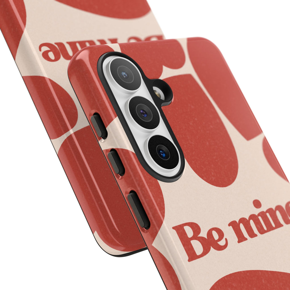 Be Mine Phone Case — Retro Hearts Terracotta Cream Romantic