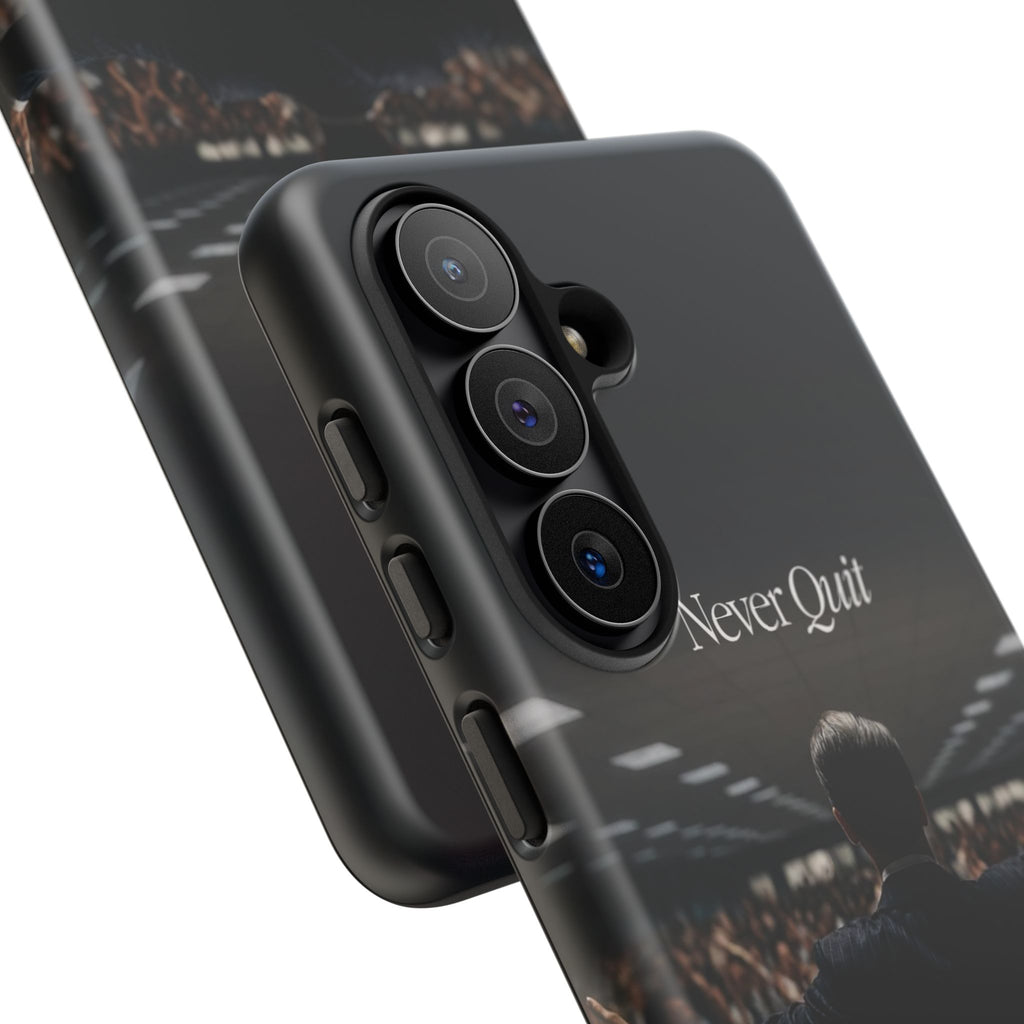 Never Quit Phone Case — Leader Crowd Dark Inspirational