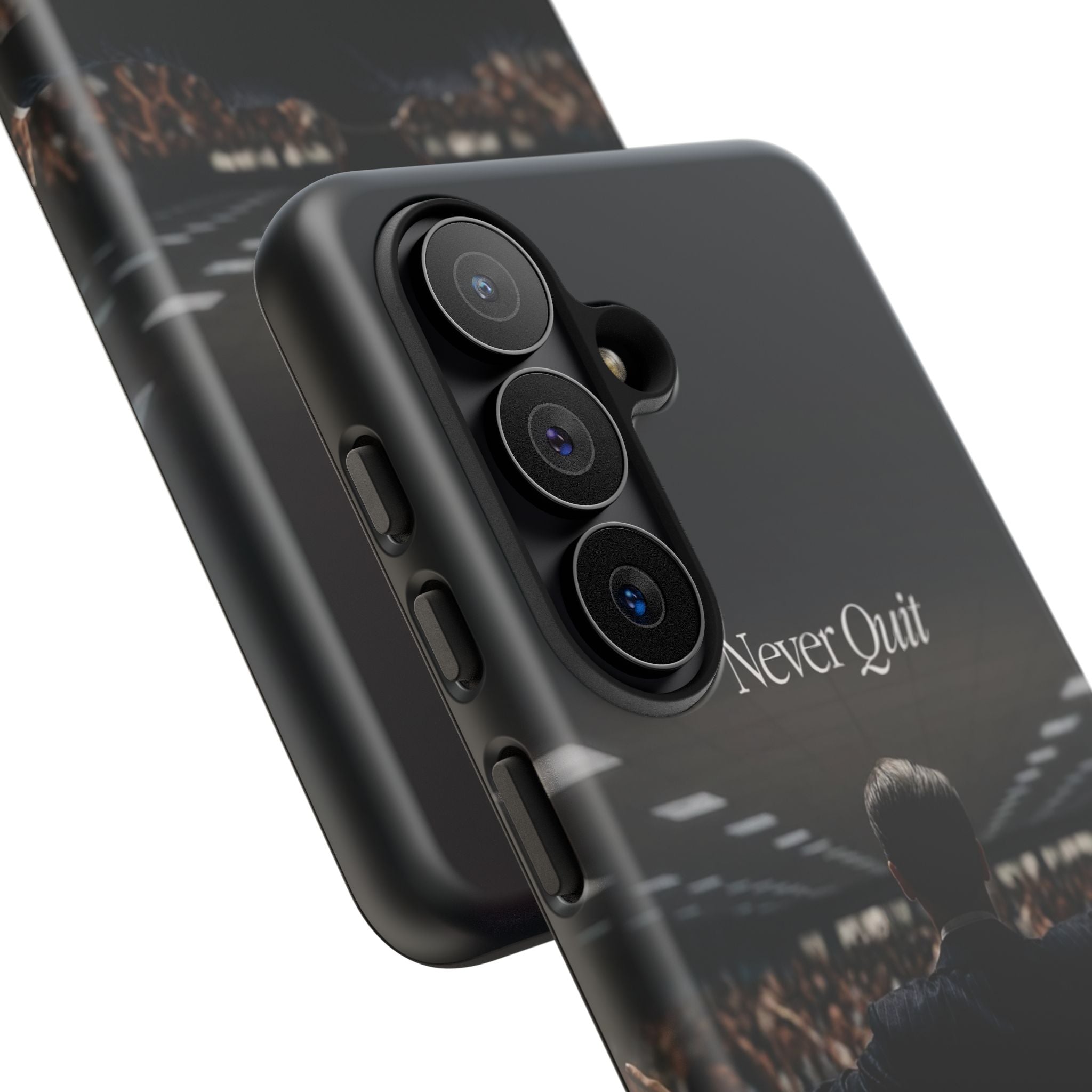 Never Quit Phone Case — Leader Crowd Dark Inspirational