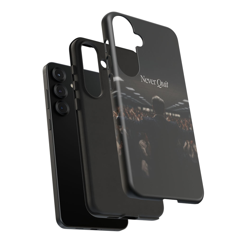 Never Quit Phone Case — Leader Crowd Dark Inspirational