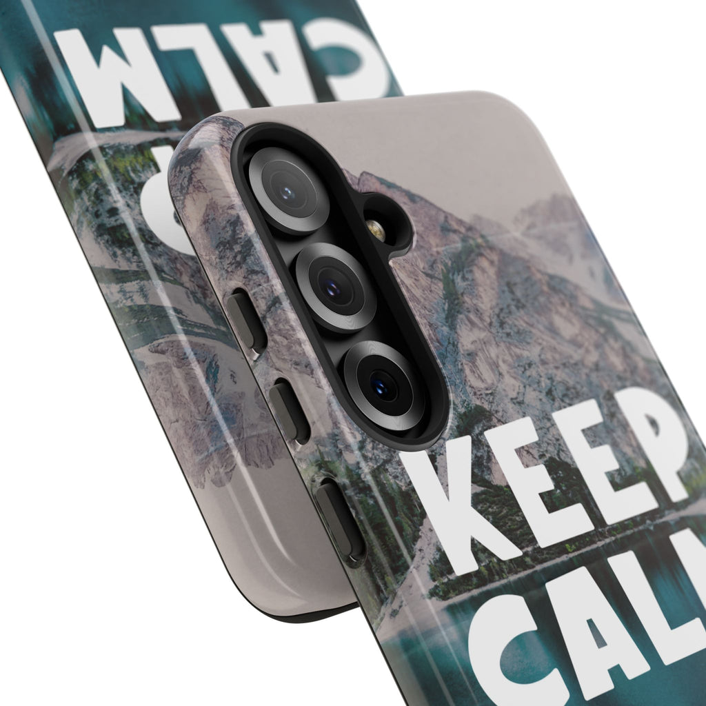 Keep Calm Phone Case — Minimalist Word Art Cover