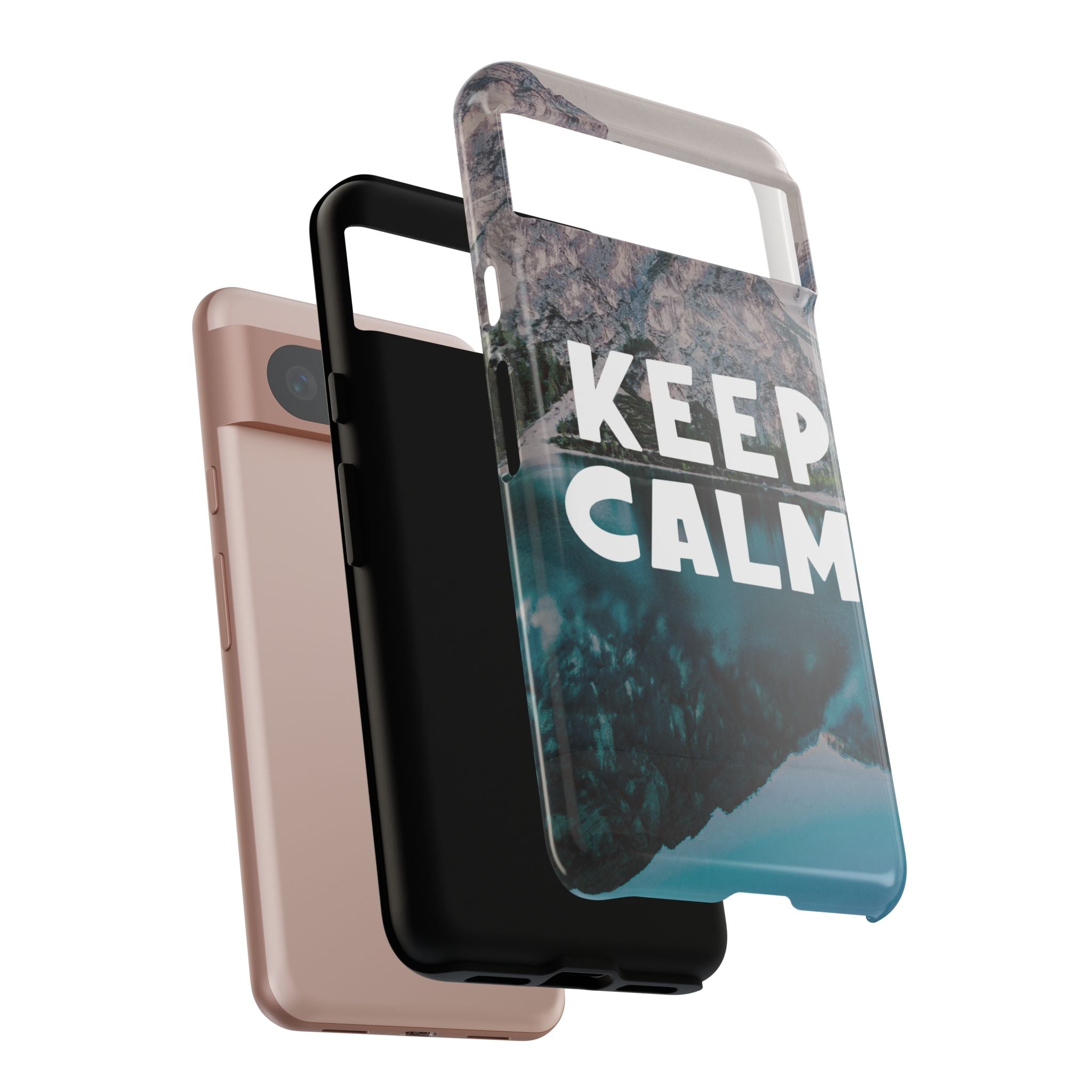 Keep Calm Phone Case — Minimalist Word Art Cover
