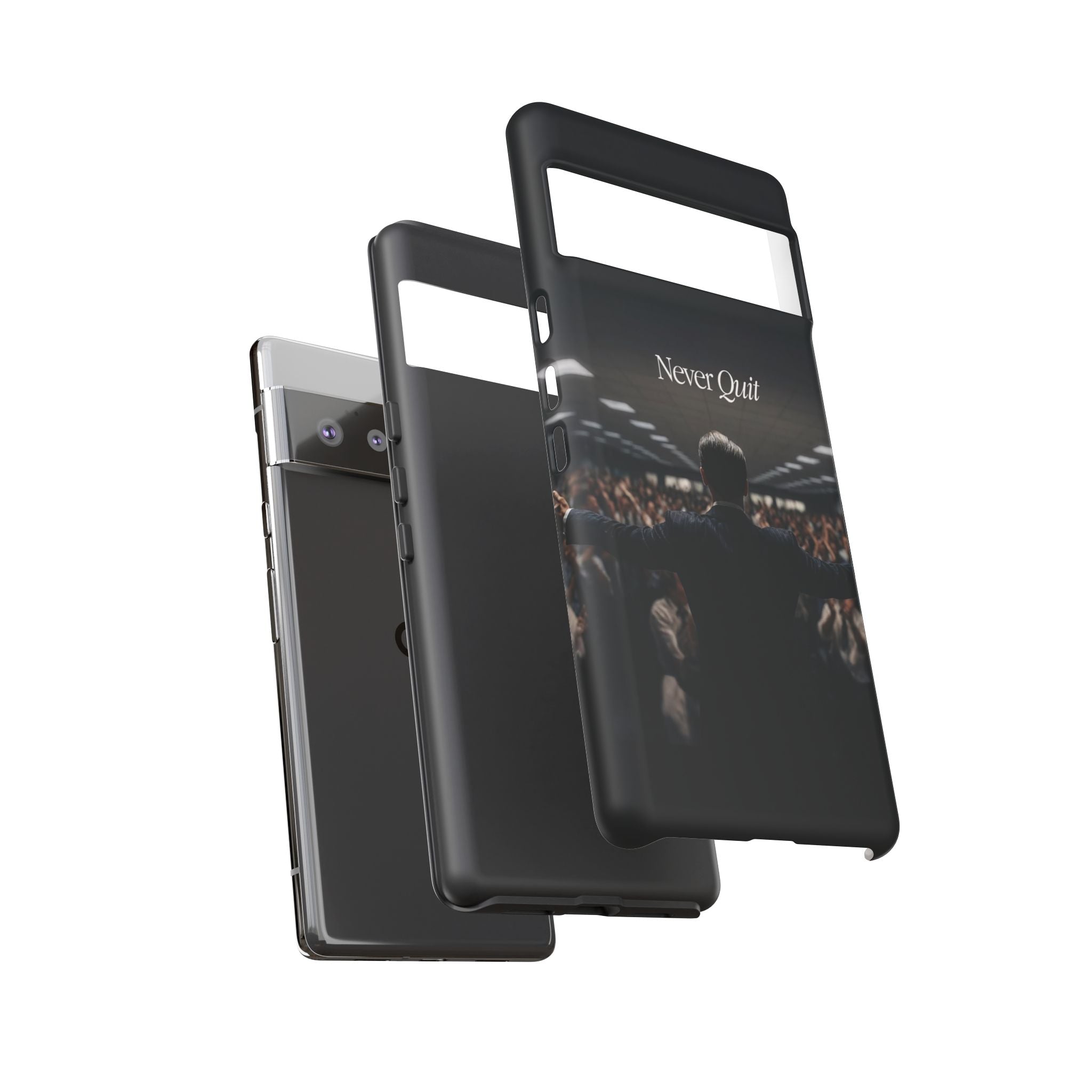 Never Quit Phone Case — Leader Crowd Dark Inspirational
