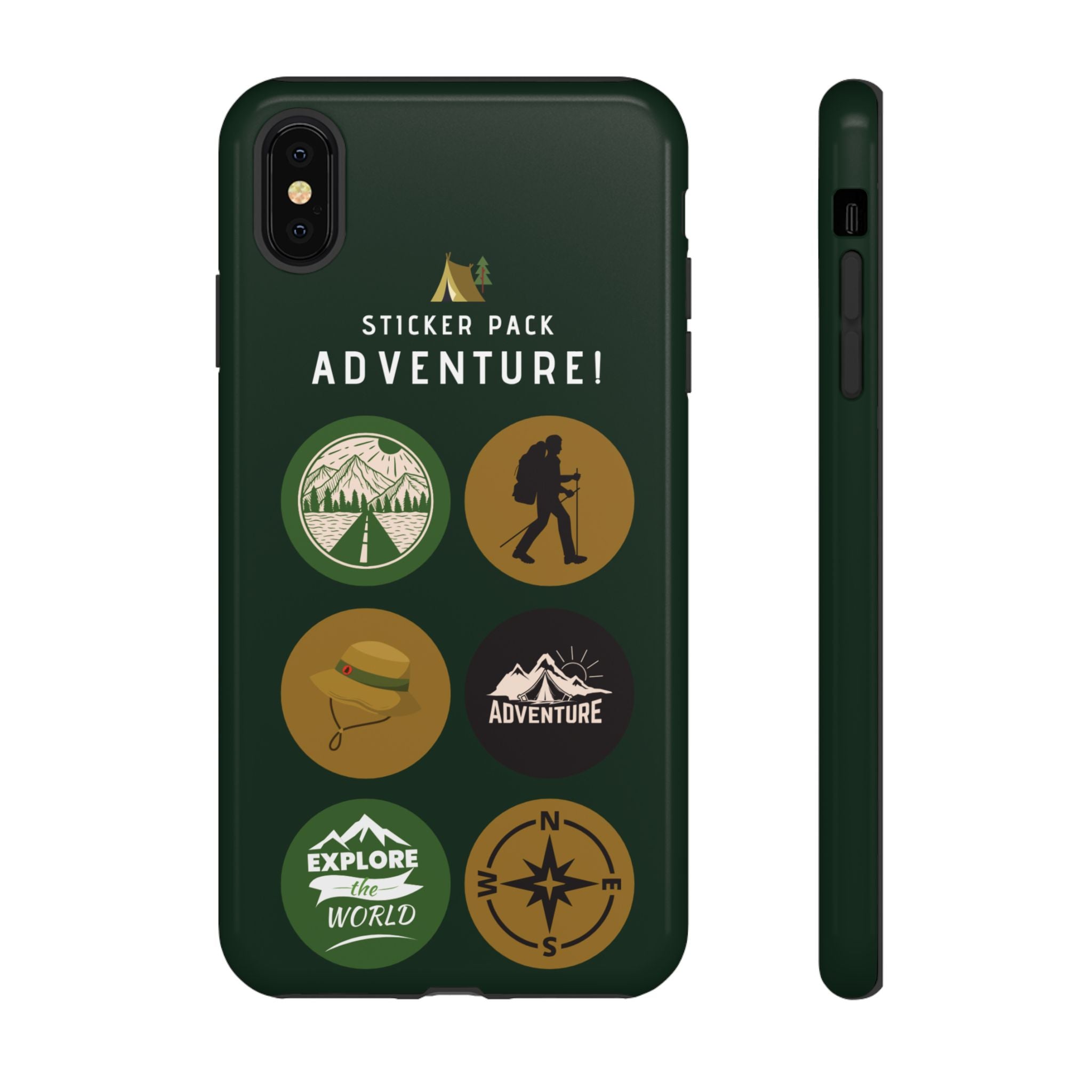 Adventure Hiking Phone Case — Outdoor Sticker Design