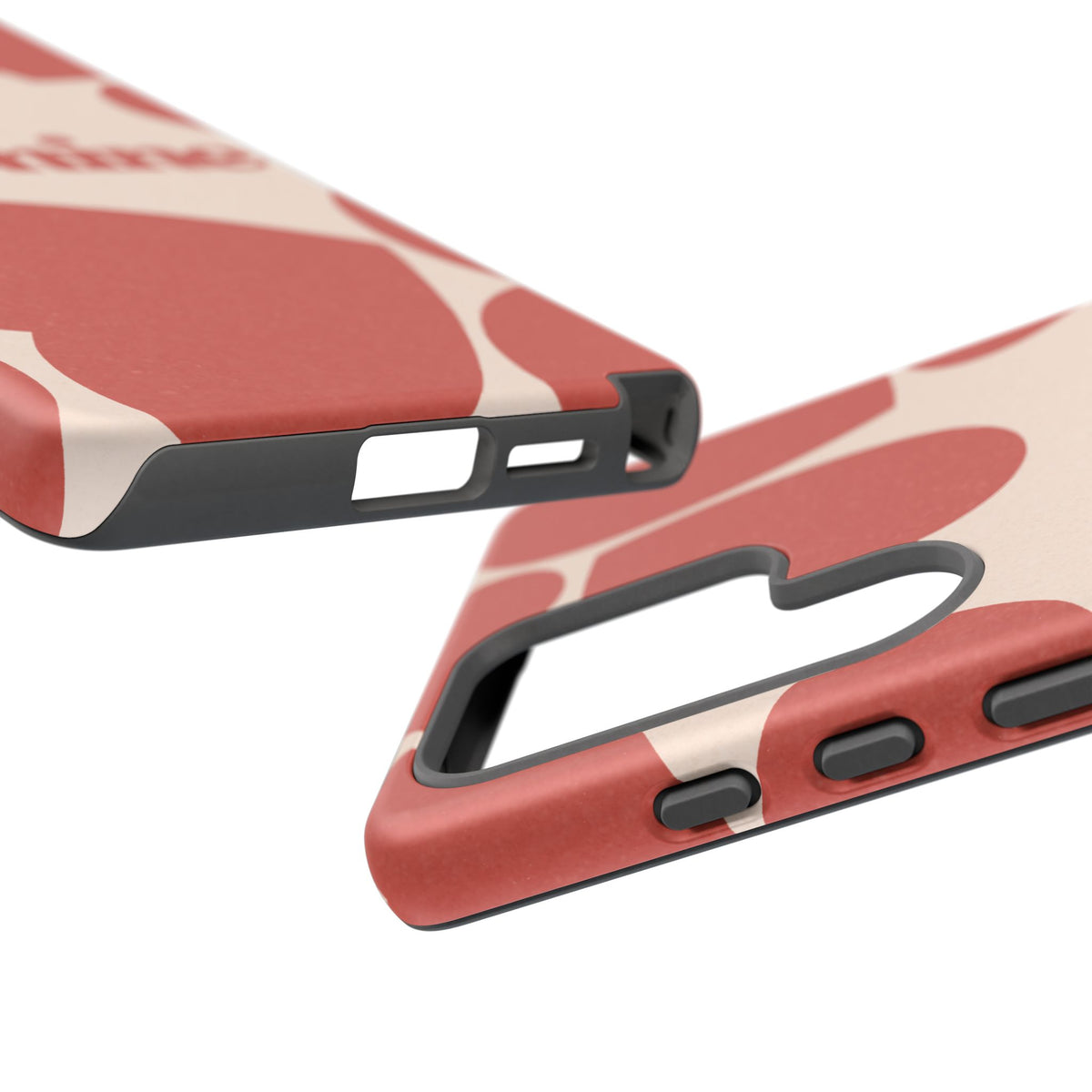 Be Mine Phone Case — Retro Hearts Terracotta Cream Romantic