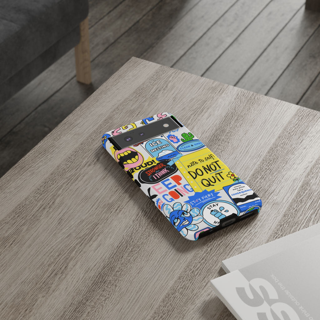 Optimist's Collage Phone Case — Colorful Positive Aesthetic
