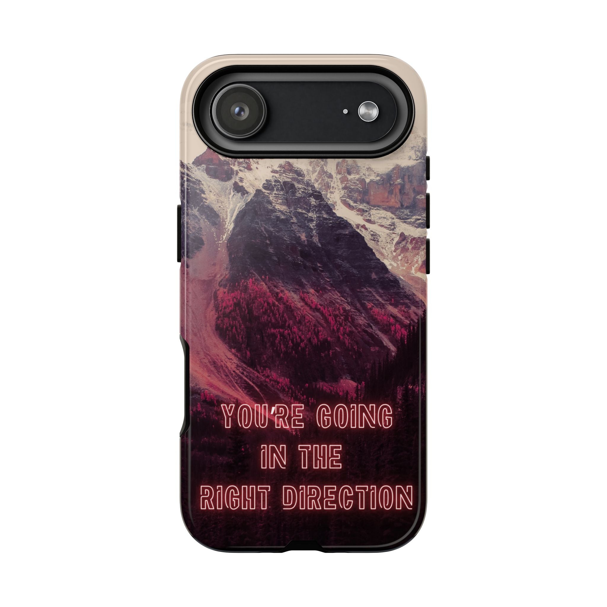 PEAK Motivational Phone Case — Word Art Minimal Design