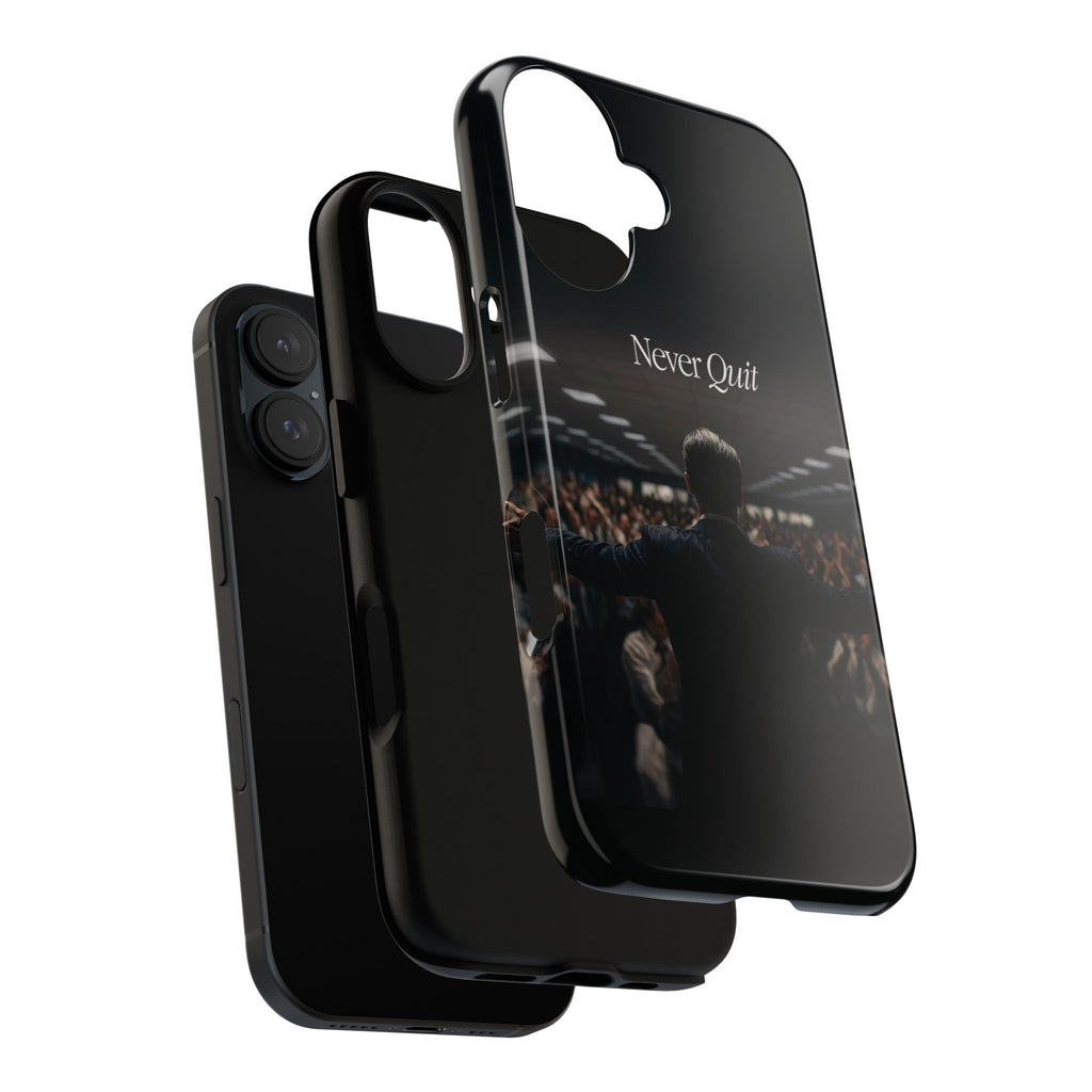 Never Quit Phone Case — Leader Crowd Dark Inspirational