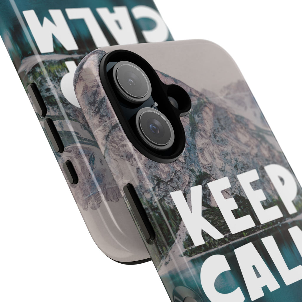 Keep Calm Phone Case — Minimalist Word Art Cover