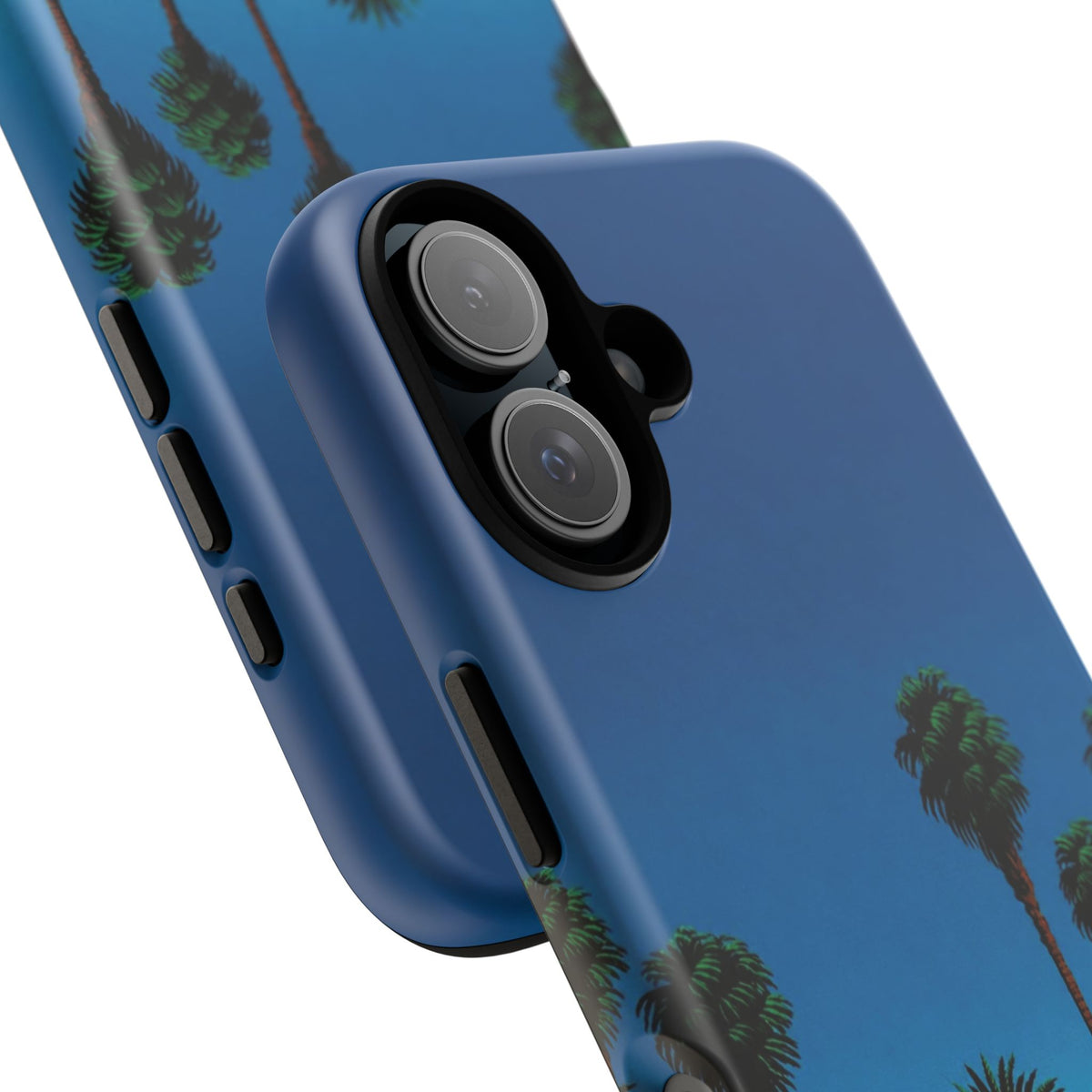 Beach House Phone Case — Pastel Palm Trees Cobalt Blue Sky