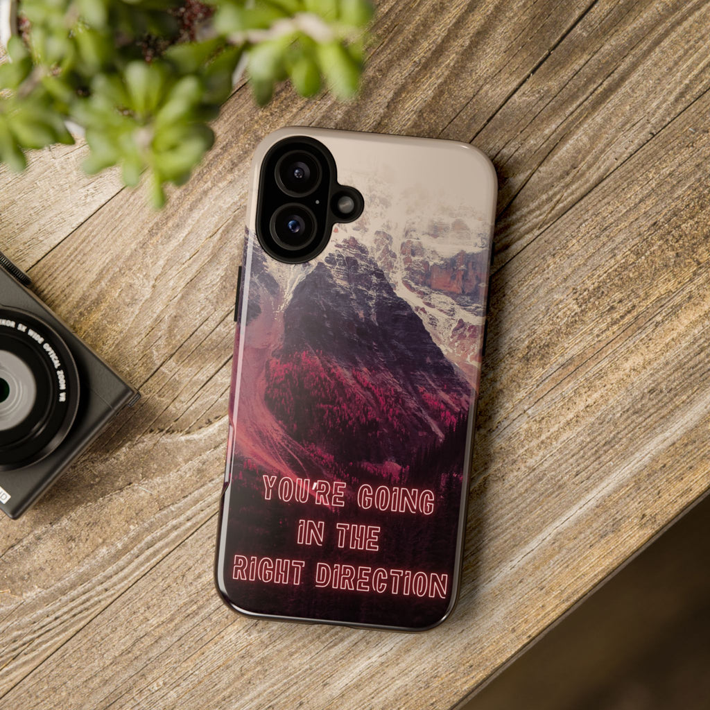 PEAK Motivational Phone Case — Word Art Minimal Design