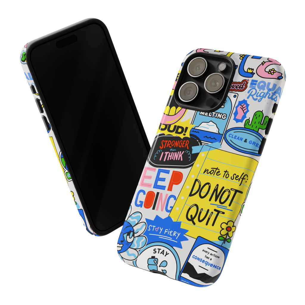 Optimist's Collage Phone Case — Colorful Positive Aesthetic