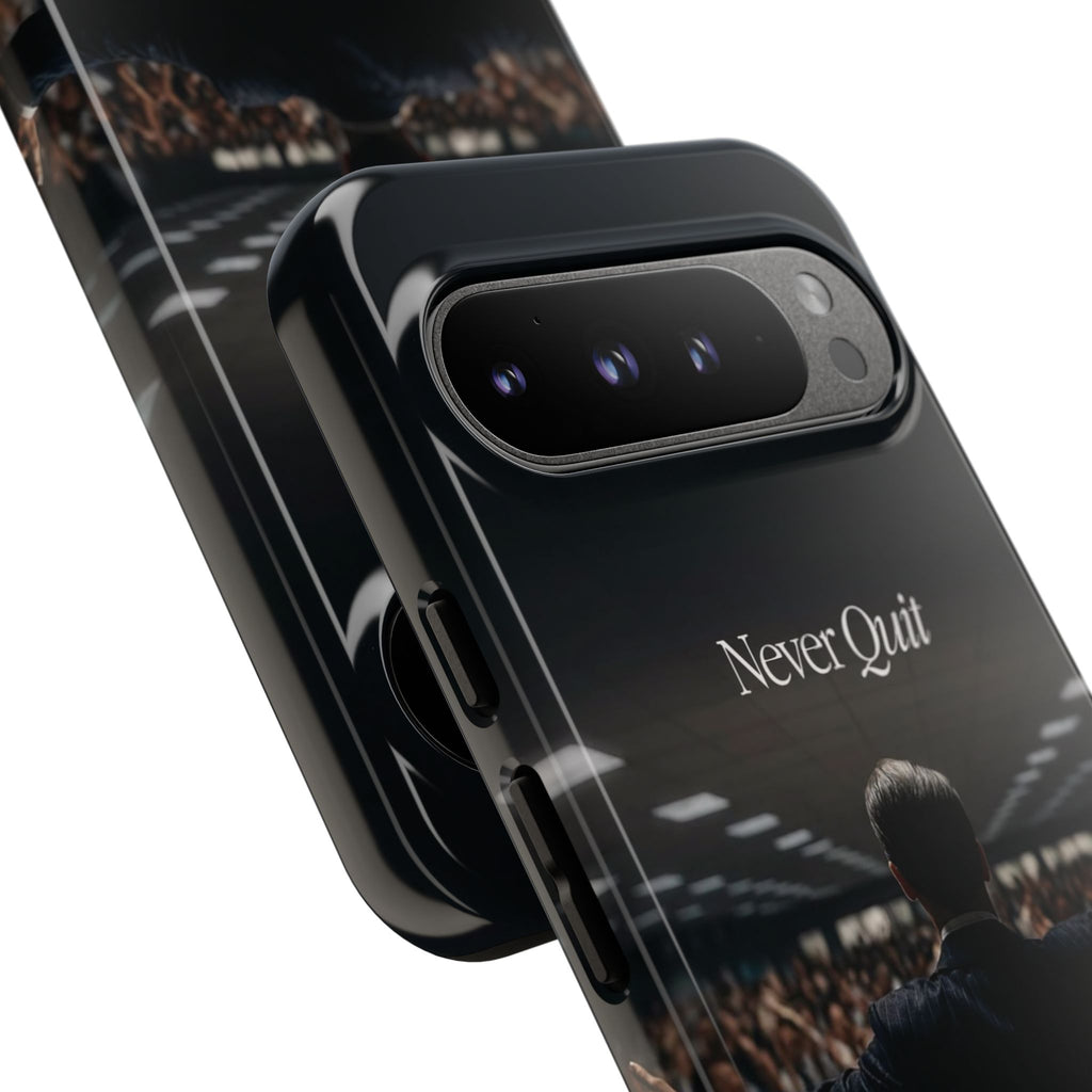 Never Quit Phone Case — Leader Crowd Dark Inspirational