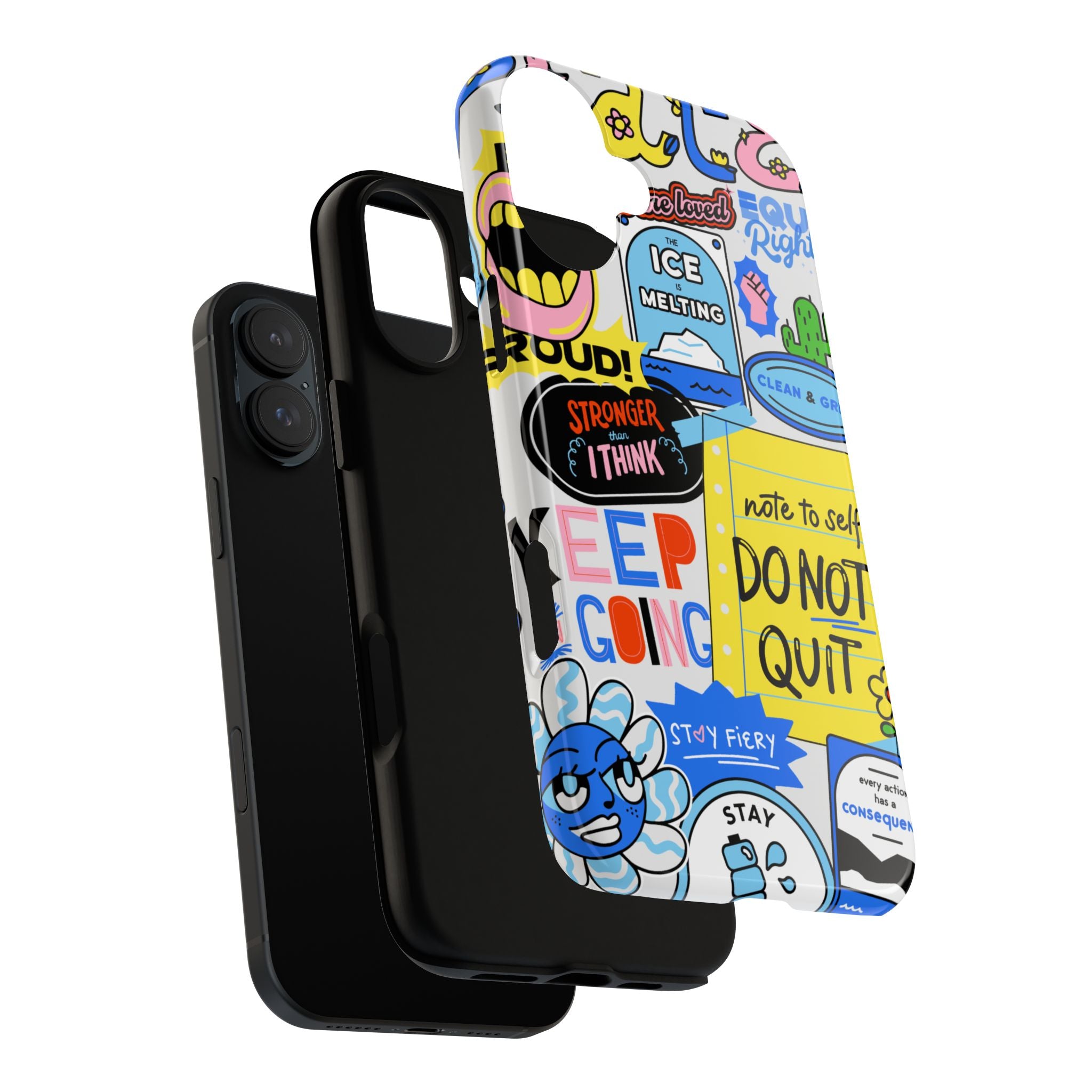 Optimist's Collage Phone Case — Colorful Positive Aesthetic