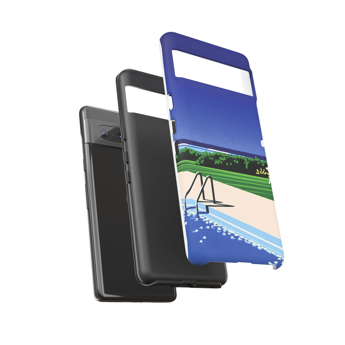 Poolside Phone Case — Bold Blue Summer Art Illustration
