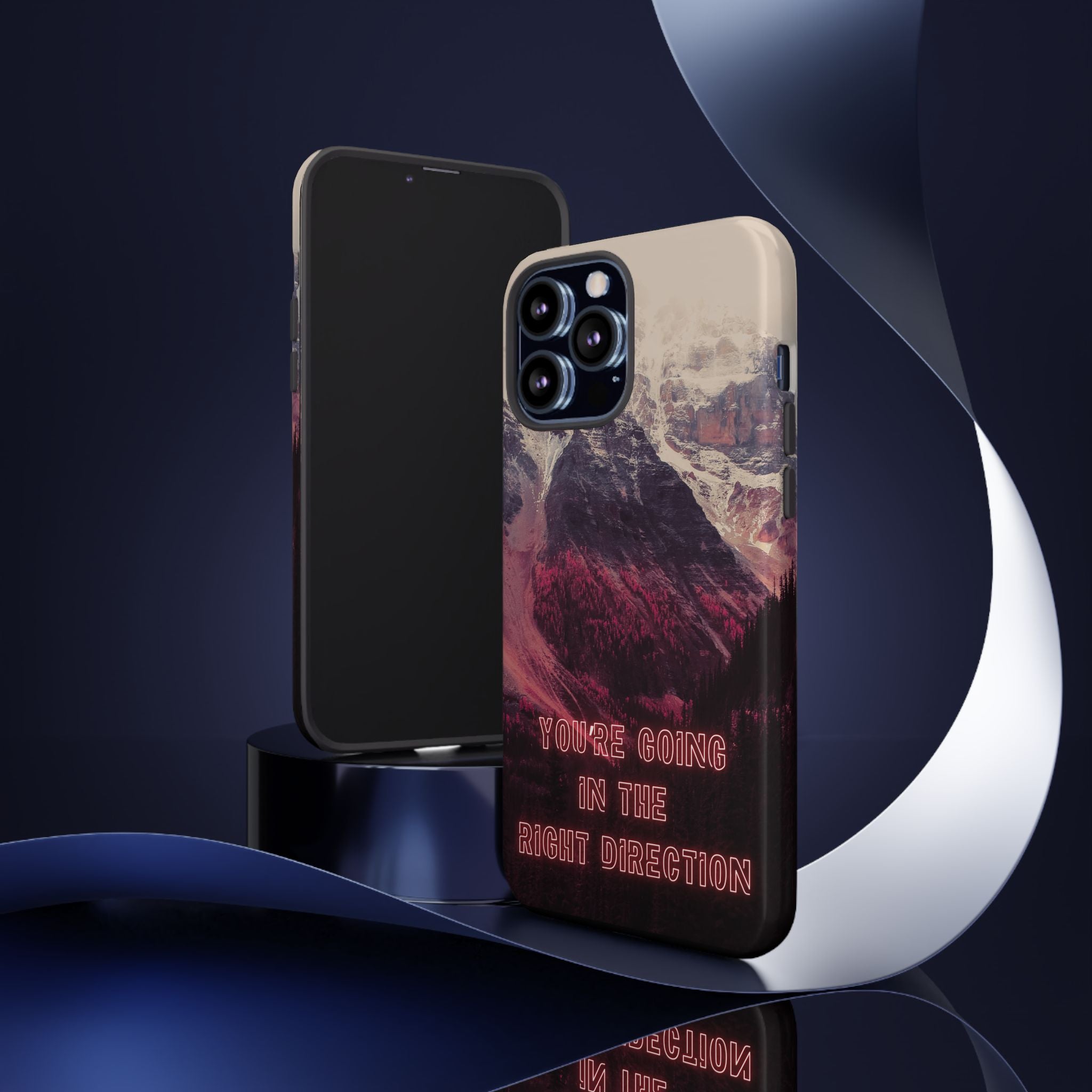 PEAK Motivational Phone Case — Word Art Minimal Design